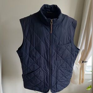 J Crew Men’s XL Navy Blue Quilted Vest